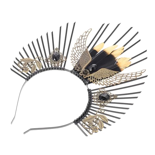ERINGOGO Gothic Heiligenschein Haarreif Schwarz Damen Haarband Elegant Kunststoff Party Haarschmuck Cosplay Zubehör ERINGOGO Gothic Heiligenschein Haarreif Schwarz Damen Haarband Elegant Kunststoff Party Haarschmuck Cosplay Zubehör von ERINGOGO