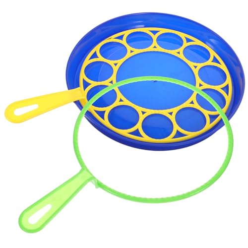 ERINGOGO Großes Seifenblasen Set mit Werkzeugen und Tablett Langlebige Party Bubble Wands für Verschiedene Blasengrößen Leicht und Tragbar für Outdoor Spiele Geburtstage und Sommerfeste von ERINGOGO