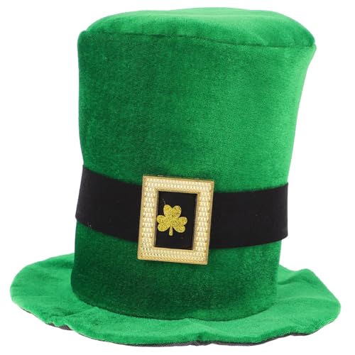 ERINGOGO Patricks Day Zylinder Kleeblatt Metallrahmen Gold Samt Hut St. Patricks Day Prop Einzigartiges Design von ERINGOGO