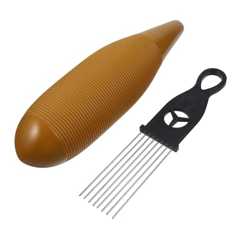 ERINGOGO Guiro Musikinstrument für Leichter Kunststoff Percussion Beginner Instrument mit Schaber Tragbares Orff Rhythmusinstrument Handfertigkeit und Musikalität von ERINGOGO