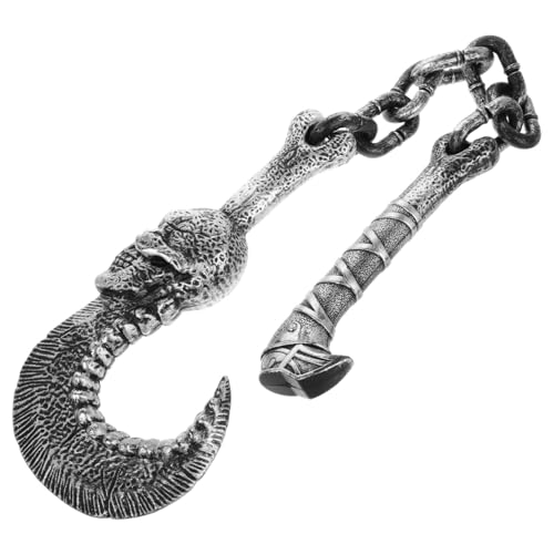 ERINGOGO Halloween-Dämonenhaken Halloween Dekoration Halloween-Attacken Kostümversorgung Teufel Haken Deko Skelett Haken Dekoration Cosplay-Versorgung Cosplay-Verzierung Plastik Silver von ERINGOGO
