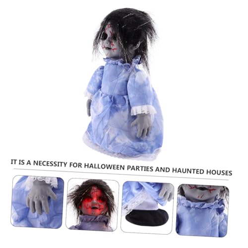 ERINGOGO Halloween Deko Gruselige Stimme-aktivierte Geisterpuppe mit Leuchtaugen und Automatischem Lauf für Party und Haunted House Langlebige Sicherheitsmaterialien für Halloween ERINGOGO Halloween Deko Gruselige Stimme-aktivierte Geisterpuppe mit Leuchtaugen und Automatischem Lauf für Party und Haunted House Langlebige Sicherheitsmaterialien für Halloween von ERINGOGO
