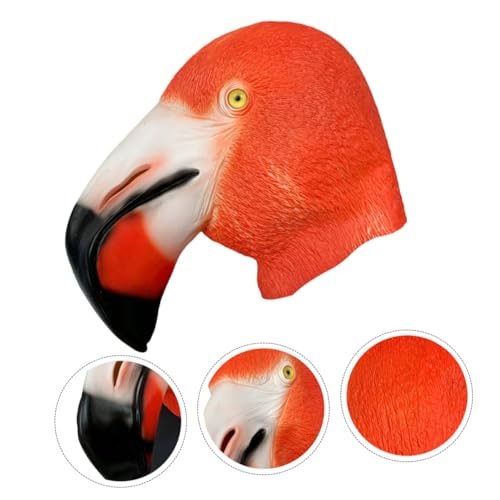 ERINGOGO Halloween Flamingo Maske Karneval Cosplay Tiermaske für Erwachsene Kostümparty Halloweenmasken Party Gesichtsmasken Maskenball Zubehör von ERINGOGO