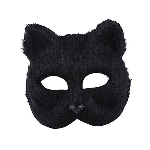ERINGOGO Halloween Fuchs Maske Cosplay Maske Lustige Karnevalsmaske Schwarz Tiermaske Für Fasching Und Kostümpartys Kreative Performance Requisiten von ERINGOGO