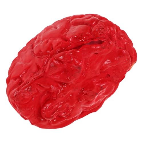 ERINGOGO Halloween-Gehirn-Requisiten Halloween gruselige Halloween Dekoration Gehirn Deko für Halloween falsches Gehirn Halloween-Körperteile Requisiten Emulsion rot von ERINGOGO