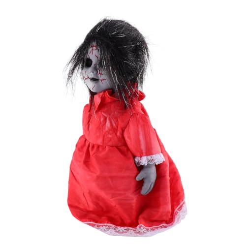 ERINGOGO Halloween Gruselige Stimme Aktivierte Laufende Puppe mit Leuchtenden Augen und Gruselgeräuschen Elektrische Horror Dekoration für Haunted House Party Batteriefrei für Halloween ERINGOGO Halloween Gruselige Stimme Aktivierte Laufende Puppe mit Leuchtenden Augen und Gruselgeräuschen Elektrische Horror Dekoration für Haunted House Party Batteriefrei für Halloween von ERINGOGO