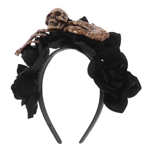 ERINGOGO Halloween Haarschmuck Haarreif mit Skelett und Blumen Leichtes Robustes Kopfband für Kostümparty Wiederverwendbar Bequem für Kopfgrößen für Halloween und Rollenspiele ERINGOGO Halloween Haarschmuck Haarreif mit Skelett und Blumen Leichtes Robustes Kopfband für Kostümparty Wiederverwendbar Bequem für Kopfgrößen für Halloween und Rollenspiele von ERINGOGO