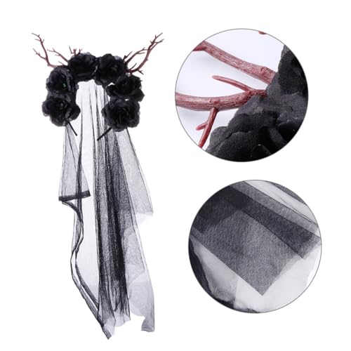 ERINGOGO Halloween Haarschmuck Rentier Geweih Stirnband mit Blumen und Ästen Leichtes Partyaccessoire für Halloween Karneval und Festlichkeiten ERINGOGO Halloween Haarschmuck Rentier Geweih Stirnband mit Blumen und Ästen Leichtes Partyaccessoire für Halloween Karneval und Festlichkeiten von ERINGOGO