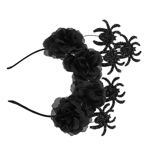 ERINGOGO Halloween Haarschmuck Spinnen Stirnband mit Rosenblüten Schwarzer Haarreif für Gruselige Kostümpartys Bequemes Halloween Accessoire für Festivals und Cosplay ERINGOGO Halloween Haarschmuck Spinnen Stirnband mit Rosenblüten Schwarzer Haarreif für Gruselige Kostümpartys Bequemes Halloween Accessoire für Festivals und Cosplay von ERINGOGO