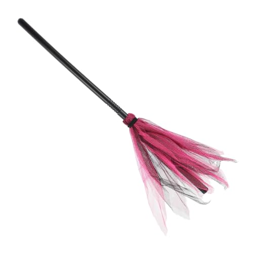 ERINGOGO Halloween Hexenbesen Cosplay Besenstiel aus Kunststoff und Mesh Abnehmbar Leicht Tragbar Stabile Halloween Party Deko und Kostüm Requisite für Erwachsene von ERINGOGO