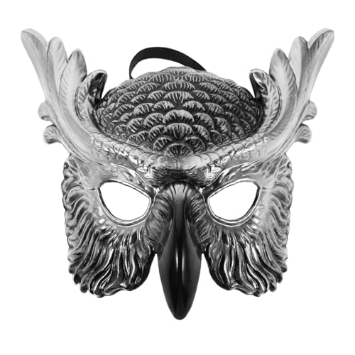 ERINGOGO Halloween Maske Eule Halbgesicht Tiermotiv für Erwachsene Realistische Kunststoff Owl Cosplay Requisite für Karneval Party und Halloween Festtagsdekoration ERINGOGO Halloween Maske Eule Halbgesicht Tiermotiv für Erwachsene Realistische Kunststoff Owl Cosplay Requisite für Karneval Party und Halloween Festtagsdekoration von ERINGOGO