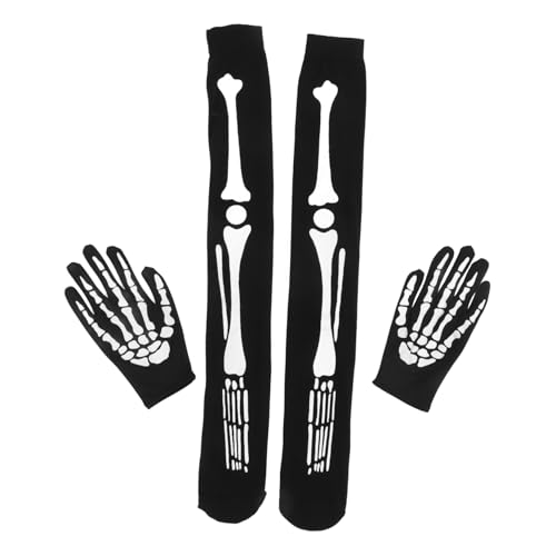 ERINGOGO Halloween Skelett Handschuhe Und Strümpfe Wiederverwendbare Partyhandschuhe Und Skelett Strümpfe Für Halloween Foto Requisiten Und Kostümzubehör Für Mottopartys ERINGOGO Halloween Skelett Handschuhe Und Strümpfe Wiederverwendbare Partyhandschuhe Und Skelett Strümpfe Für Halloween Foto Requisiten Und Kostümzubehör Für Mottopartys von ERINGOGO