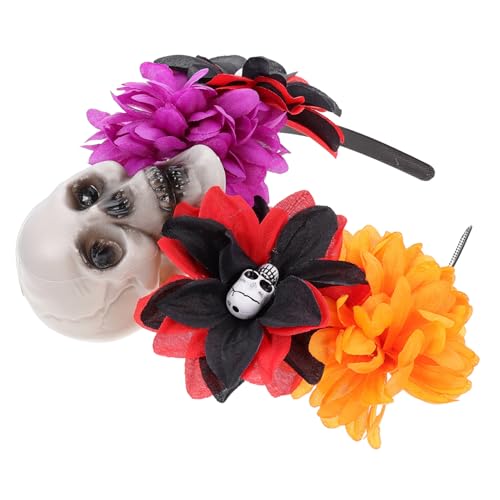ERINGOGO Halloween Skull Headband mit Rosenblüten Leichtes Cosplay Kopfschmuck für Passend für Halloween Maskerade Karneval und Kostümparty ERINGOGO Halloween Skull Headband mit Rosenblüten Leichtes Cosplay Kopfschmuck für Passend für Halloween Maskerade Karneval und Kostümparty von ERINGOGO