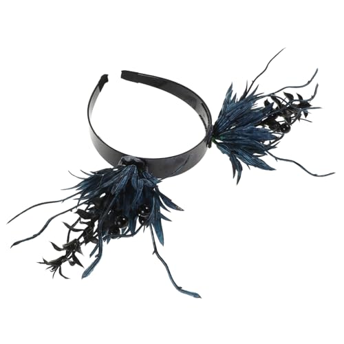ERINGOGO Halloween Stirnband Halloween Kostüme Party Stirnbänder Halloween Haarbänder Für Frauen Zweig Haarband Frauen Kopfschmuck Cosplay Stirnband Für Halloween Kunststoffpolyester Blau von ERINGOGO
