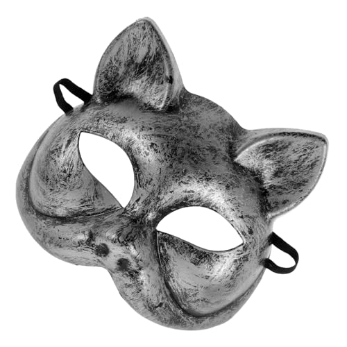 ERINGOGO Cosplay Katzenmaske Für Halloween Halbe Gesichtsmaske Tiermaske Für Kostümparty Einzigartiges Design Vielseitig Und Bequem Für Maskenbälle Und Festlichkeiten von ERINGOGO