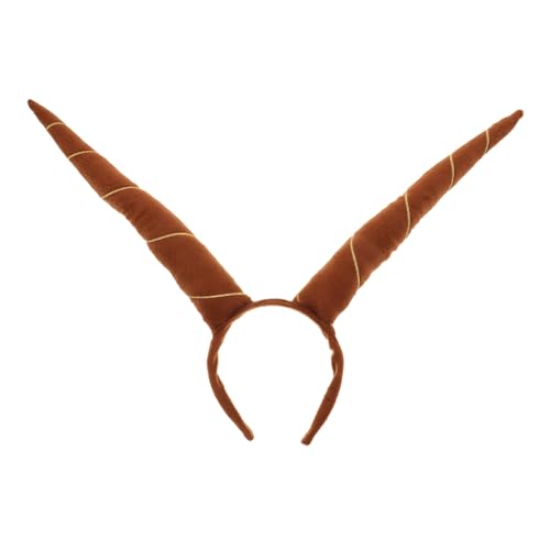 ERINGOGO Halloween-stirnband Cosplay -haarzubehör Halloween-haarband Kostüm Stirnband Ochse Kostüm Stirnband Partydekorationen Mit Tiermotiven Tierische Stirnbänder Baumwolle Brown von ERINGOGO