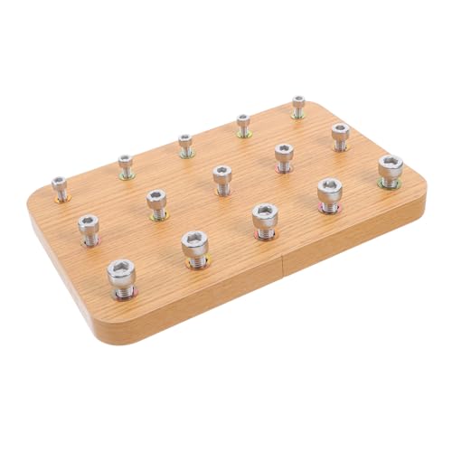 ERINGOGO Hand Auge koordination Trainer Holz Schrauben und Muttern Steckbrett Fingertrainer für Rehabilitation und Ergotherapie Vielseitiges Übungsbrett zur Finger Handkoordination bei von ERINGOGO