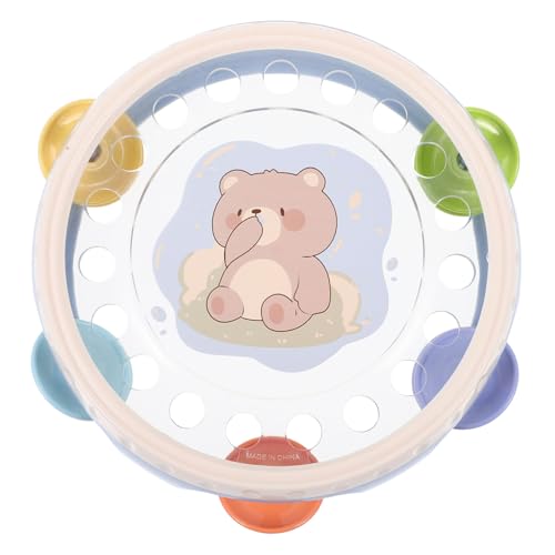 ERINGOGO Handheld Tamburin für Leichtes Percussion Instrument Ergonomisch und Glatt Fördert Rhythmusgefühl und Hörfähigkeit Pädagogisches Musikspielzeug für Junge Mädchen und Kleinkinder von ERINGOGO