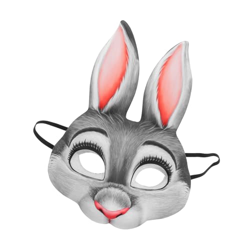 ERINGOGO Hasenmaske Halloween-Maske Karnevalsmaske masken für Lustige Maske Maskenball Partymasken für Erwachsene Maskerade Kawaii-Maske Kaninchen-Halbmaske tierische Partymaske Grey ERINGOGO Hasenmaske Halloween-Maske Karnevalsmaske masken für Lustige Maske Maskenball Partymasken für Erwachsene Maskerade Kawaii-Maske Kaninchen-Halbmaske tierische Partymaske Grey von ERINGOGO