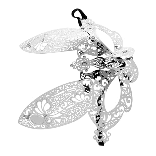 ERINGOGO Hasenmaske halloween masken halloweenmaske tiermasken karnevalsmasken masken für halloween Kostüm Junggesellinnenabschied Kiefer Party-Maske Party-Augen-Requisite Legierung Silver von ERINGOGO