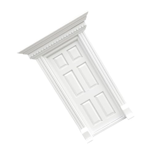ERINGOGO Haustür Ornament Weißes Puppenmöbel Modell Tür Für Mini Layout Für Rollenspiele Puppenspiele Und Kreative Dekoration Kinderfreundlich Und Sicher von ERINGOGO