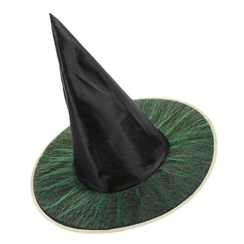 ERINGOGO Hexen Hut Partyhut halloween dekoration Kostüm Halloween Stirnband großer Hexenhut Gothic Kappe wiederverwendbare Hexenhüte Party-Hexenhüte Party-Hexenhut Oxford-Stoff Green von ERINGOGO