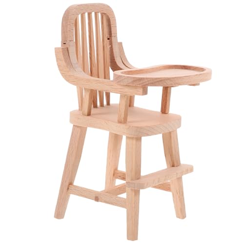 ERINGOGO Hochstuhl aus Holz für Puppenhaus Langlebiges Spielzeugmöbel Perfektes Zubehör für Miniaturdekoration für DIY Projekte Authentisches Design Natürlichem ERINGOGO Hochstuhl aus Holz für Puppenhaus Langlebiges Spielzeugmöbel Perfektes Zubehör für Miniaturdekoration für DIY Projekte Authentisches Design Natürlichem von ERINGOGO