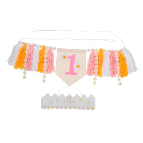 ERINGOGO Hochstuhl-banner mit Blumenmotiv und Wiederverwendbarer Geburtstagskrone Geburtstagsgirlande und Tischdeko für Mädchen Geburtstag Einfache Montage Vielseitige Partydekoration ERINGOGO Hochstuhl-banner mit Blumenmotiv und Wiederverwendbarer Geburtstagskrone Geburtstagsgirlande und Tischdeko für Mädchen Geburtstag Einfache Montage Vielseitige Partydekoration von ERINGOGO