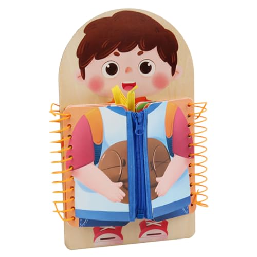 ERINGOGO Montessori Busy Board für Kleinkinder Lernspielzeug aus Holz Sensorisches Aktivitätsbrett für Reisen ab 1- von ERINGOGO