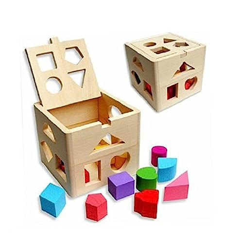 ERINGOGO Holz Baustein Set Für Geometrische Formen Lernspielzeug Für Junge Mädchen Und Kleinkinder Fördert Kreativität Und Motorik Für Jungen Und Mädchen Holzspielzeug ERINGOGO Holz Baustein Set Für Geometrische Formen Lernspielzeug Für Junge Mädchen Und Kleinkinder Fördert Kreativität Und Motorik Für Jungen Und Mädchen Holzspielzeug von ERINGOGO
