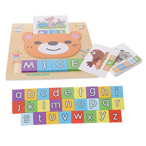 ERINGOGO Holz Buchstaben Lernspielzeug Alphabet Lernspiel Puzzle für Pädagogisches Montessori Rechtschreibspiel zur Feinmotorik und Eltern Junge Mädchen Interaktion von ERINGOGO