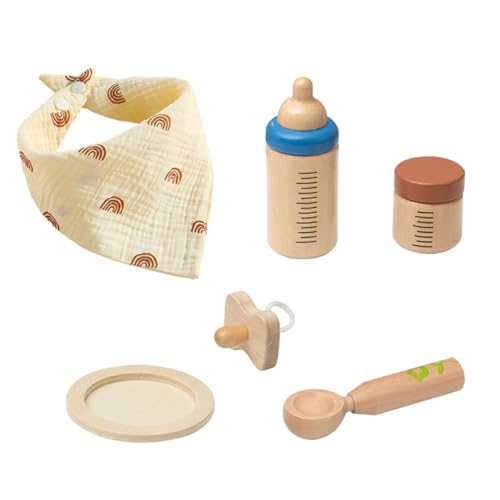 ERINGOGO Holz Fläschchen Set für Kleinkinder Pädagogisches Rollenspielspielzeug Simuliert Fütterungsprozess Fördert Kreativität und Motorische Fähigkeiten für Imaginative Spiele ERINGOGO Holz Fläschchen Set für Kleinkinder Pädagogisches Rollenspielspielzeug Simuliert Fütterungsprozess Fördert Kreativität und Motorische Fähigkeiten für Imaginative Spiele von ERINGOGO