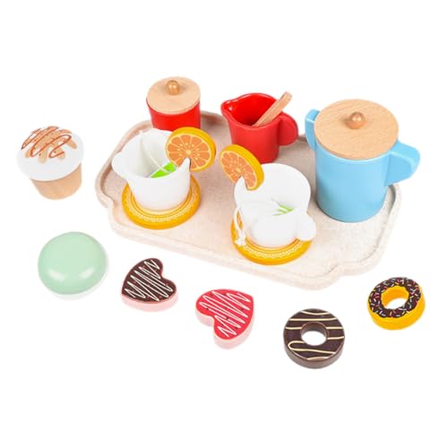 ERINGOGO Holz Für Nachmittagstee Simuliertes Teeservice Und Dessert Für Kreatives Rollenspiel Für Ab Jahren Inklusive Und Teetassen ERINGOGO Holz Für Nachmittagstee Simuliertes Teeservice Und Dessert Für Kreatives Rollenspiel Für Ab Jahren Inklusive Und Teetassen von ERINGOGO