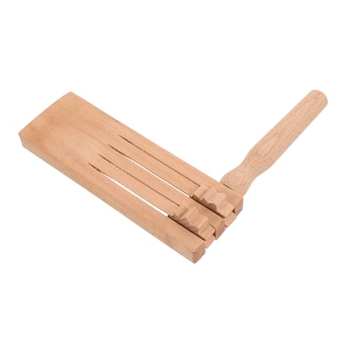 ERINGOGO Holz Geräuschmacher Ratsche Doppelreihiges Orff Instrument für Früherziehung Musikalisches Lernspielzeug Rhythmusfördernd Pädagogisches Drehspielzeug Holzspielzeug von ERINGOGO