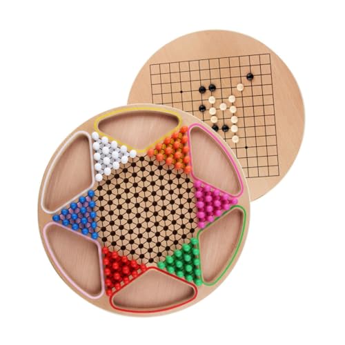 ERINGOGO Holz Gobang und Chinesisches Dame für Erwachsene Pädagogisches Strategiespiel Vorstellungskraft und Feinmotorik Glatte Oberfläche Sicheres Kognitives Lernspiel von ERINGOGO