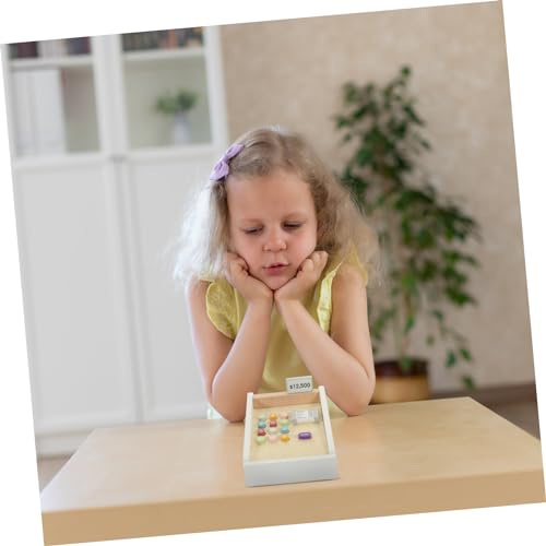 ERINGOGO Holz Kasse Set für Realistische Kaufladen Kasse mit Scanner und Spielgeld Robustes Lernspielzeug und Sortierfähigkeiten von ERINGOGO