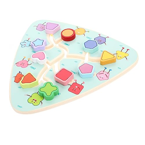 ERINGOGO Holz Labyrinth Spielbrett mit Beweglichen Interaktives Montessori Lernspielzeug für Fördert Feinmotorik Hand Auge Koordination Bunte Cartoon Designs Langlebiges Sicheres von ERINGOGO