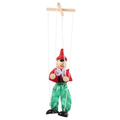 ERINGOGO Holz Marionettenpuppe mit Schnur Interaktives Marionettenspielzeug für Handgefertigte Holzfiguren Kreatives Puppentheater für Aufführungen und Spielerisches Lernen Zufällige Farbe von ERINGOGO