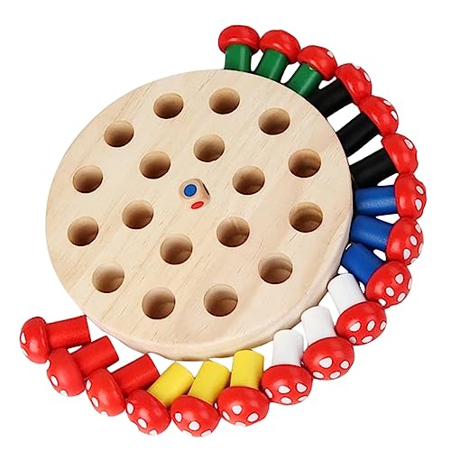 ERINGOGO Holz Memory Spiel Farbige Gedächtnis Schach Lernspielzeug Interaktives Denkspiel aus Holz für Hand Gehirn Koordination Pädagogisches Gesellschaftsspiel für Ab Jahren von ERINGOGO