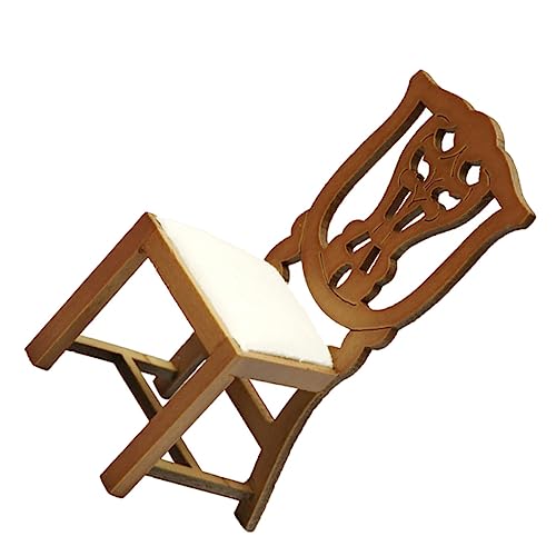 ERINGOGO Holz Mini Stuhl Modell für Puppenhaus und Studienraum Geeignet für Kinderzimmer Dekoration für Kreative Rollenspiele von ERINGOGO