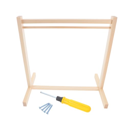 ERINGOGO Holz Puppen Kleiderständer Garderobe Stabil Für Puppenkleidung Aufbewahrung Elegantes Design Kinderzimmer Dekoration Zubehör von ERINGOGO