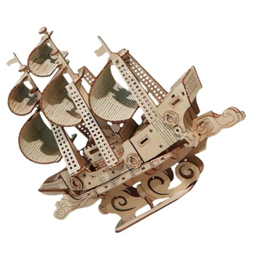 ERINGOGO Holz Puzzle Segelboot Modell Exquisites DIY Boot für Kreatives für Weihnachten Geburtstage Fördert Konzentration Hand Auge Koordination von ERINGOGO