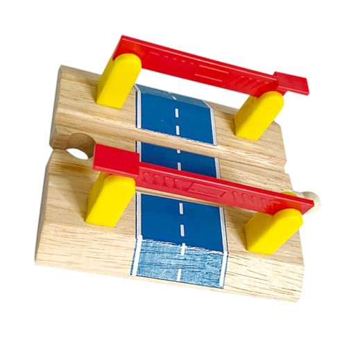 ERINGOGO Holz Railway Railing Barrier Modell Kreatives für Eisenbahn Szenen im Garten Spielzimmer oder Wohnzimmer Holz Detailgetreues Design für Aufregende Zug von ERINGOGO