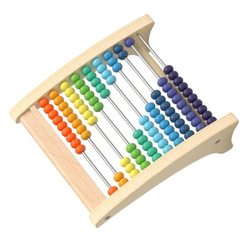 ERINGOGO Holz Rechenspielzeug mit Bunten Perlen Montessori Mathe Lernhilfe für Ab Jahren Fördert Rechenfähigkeit Feinmotorik und Farberkennung Langlebiges Pädagogisches von ERINGOGO