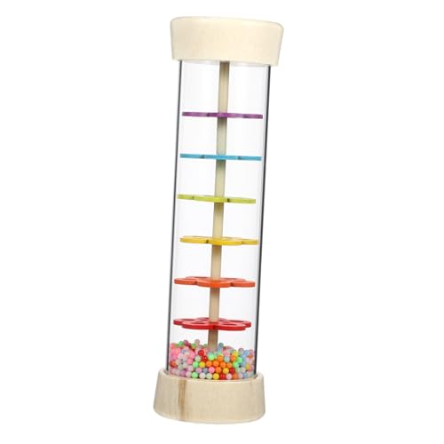ERINGOGO Holz Regenstick Musikinstrument für Kleinkinder Langlebiges Sicheres Lernspielzeug zur Frühkindlichen Handliches Kognitives Regenklang von ERINGOGO