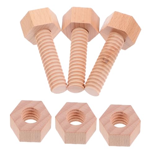 ERINGOGO Holz Schrauben Set für Holzmuttern Robustes Steckspielzeug für Eltern-Junge Mädchen Interaktion Langlebiges Konstruktionsspielzeug Feinmotorik ERINGOGO Holz Schrauben Set für Holzmuttern Robustes Steckspielzeug für Eltern-Junge Mädchen Interaktion Langlebiges Konstruktionsspielzeug Feinmotorik von ERINGOGO