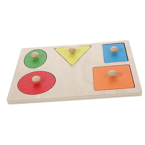 ERINGOGO Holz Steckspielzeug Montessori Formensortierer Lernspielzeug Farbenfrohes Pädagogisches Fördert Gedächtnis Motorische Fähigkeiten Kreative Formen für Jungen Mädchen Ab Babyalter von ERINGOGO