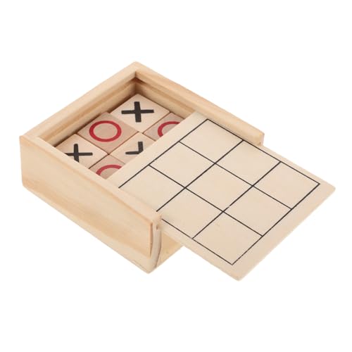 ERINGOGO Holz Toe Spiel Holzspielzeug Familien Brettspiel Mehrspieler Tragbar Erwachsene Klassisch Rustikal Mit Aufbewahrungsbox Für Reisen von ERINGOGO