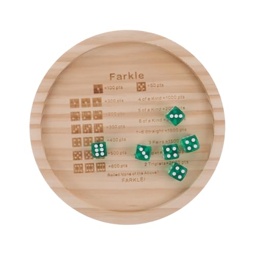 ERINGOGO Holz Würfeltablett mit Großem Fassungsvermögen Glatter Oberfläche Sichere Struktur Robustes Dice Tray für Familienspiele und Spielabende Vielseitig Praktisch von ERINGOGO
