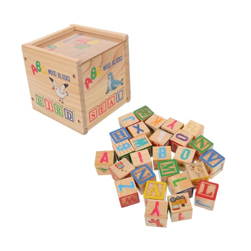 ERINGOGO Holz-bausteine ABC Zahlen Alphabet Lernspielzeug für Kleinkinder Vorschule Holzbauklötze Pädagogisch Vielseitig Zählen und Kreativität von ERINGOGO